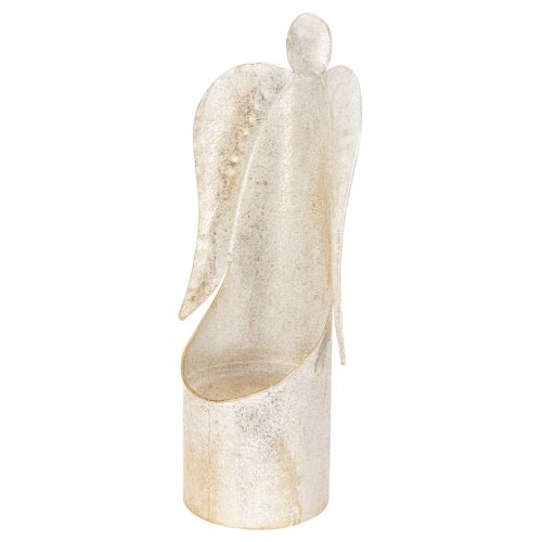 Englefigur lysestage, guld,