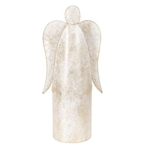 Englefigur lysestage, guld,