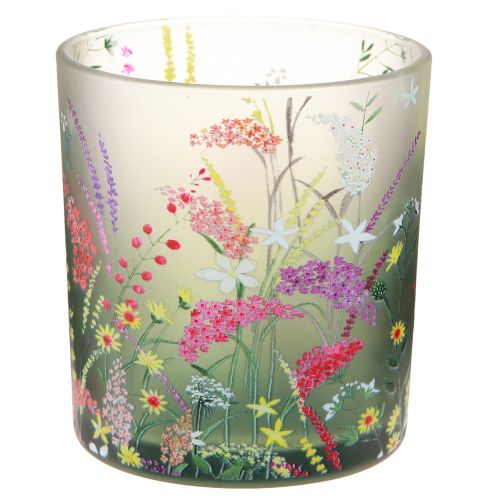 Artikel Fyrfadsstage glas forårssommerblomster H8cm 6 stk