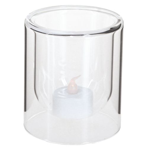 Artikel Fyrfadsstage Glas Rund Lanterne Klar Ø8,5cm 4 stk