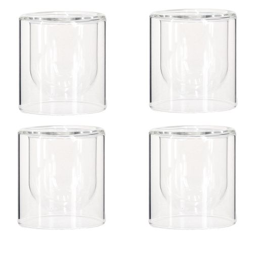 Artikel Fyrfadsstage Glaslanterne Klar Ø7,5cm H8cm 4 stk