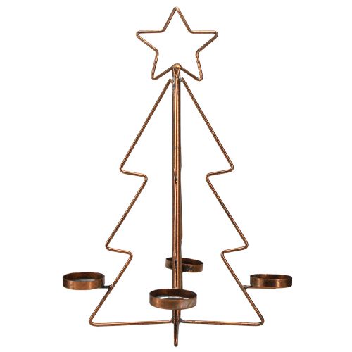 Artikel Fyrfadsstage juletræ bordpynt bronze Ø27cm H38cm