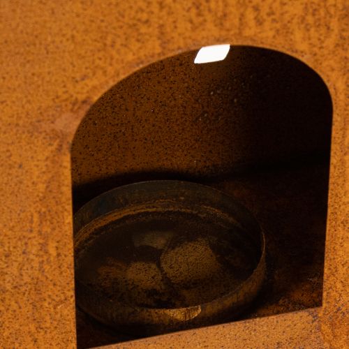 Julefyrfadsstage, rusten metalstage, hjort, 45x14cm | Floristik24.dk