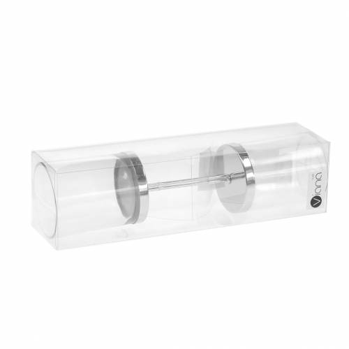 Artikel Lysestage til tilstopning af metal/glas Ø6,5cm H19cm 2 stk