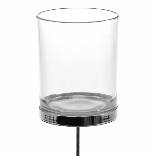 Floristik24 Plug-in lysestage metal/glas Ø6,5cm H19cm 2stk