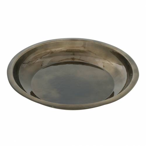 Floristik24 Dekorativ plade lavet af skinnende bronzemetal Ø23,5cm