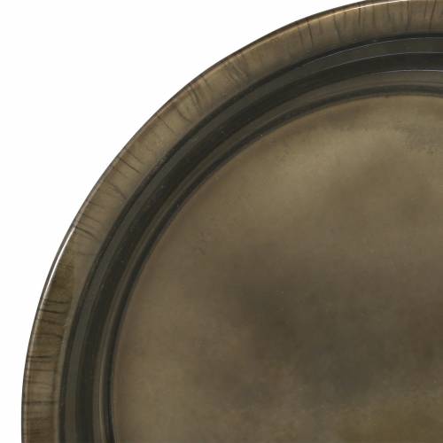 Floristik24 Dekorativ plade af metal bronze med glasur effekt Ø30cm