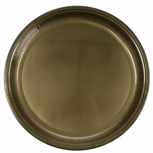 Dekorativ plade af metalbronze med glasureffekt Ø50cm