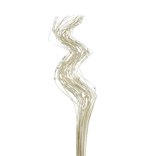 Floristik24 Ting Ting Krøllet med perler 60cm bleget 40 stk