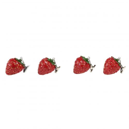 Dug vægt dug klip jordbær 4,5cm 4 stk
