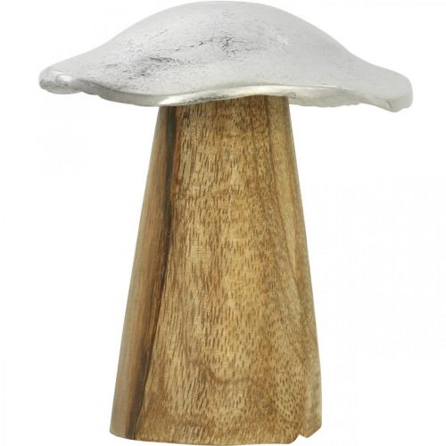 Floristik24 Borddekoration deco champignon metal træ sølv træ champignon H10cm