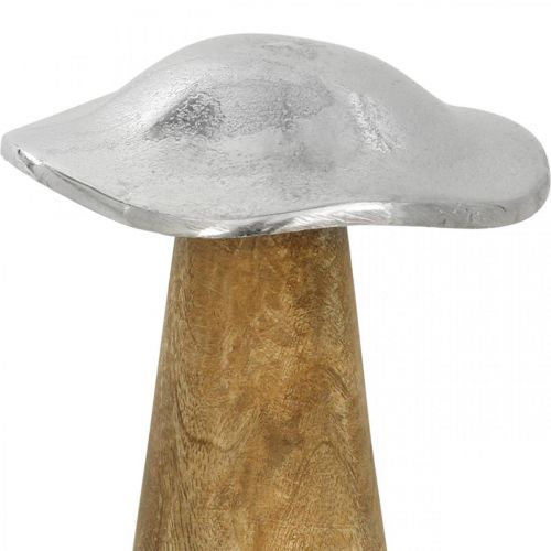 Artikel Borddekoration deco champignon metal træ sølv træ champignon H14cm