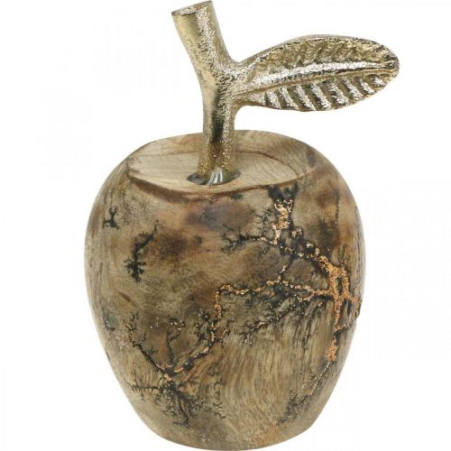 Floristik24 Borddekoration trææble Trædekoration deco æble H13,5cm Ø8cm 2stk