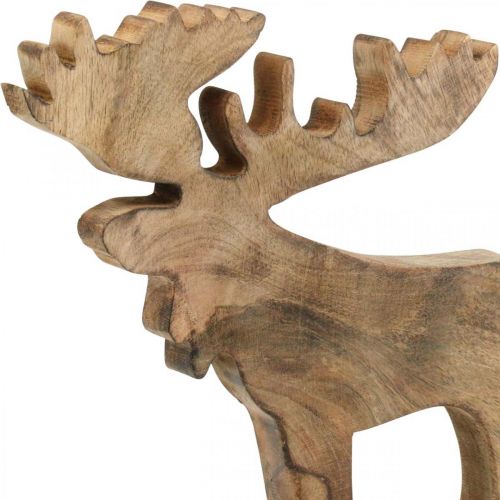Floristik24 Borddekoration juledeco elg træstativ deco hjorte H27,5cm
