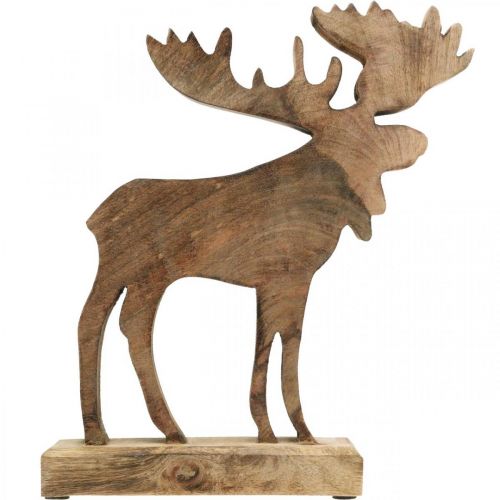 Floristik24 Borddekoration juledeco elg træstativ deco hjorte H27,5cm