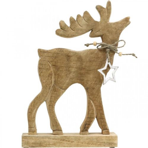 Floristik24 Borddekoration juledekoration hjorte træ standee dekoration rensdyr H33cm