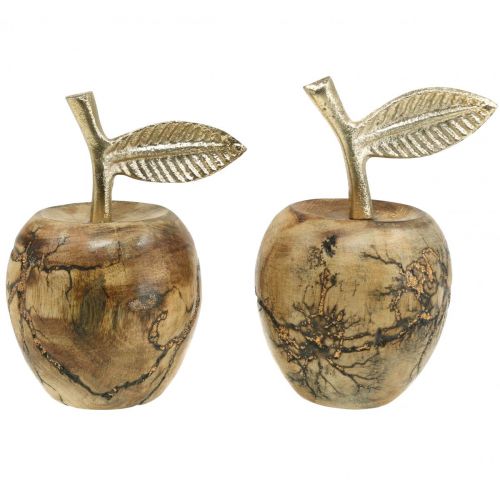 Floristik24 Borddekoration træ æble træ dekoration deco æble træ H11 cm Ø6,5cm 2stk