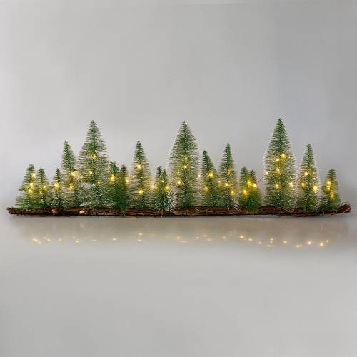 Floristik24 Borddekoration vinterskov med LED grøn 100cm 60L