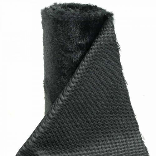 Bordløber imiteret pels sort Bordbånd dekorativ pels 15×200cm