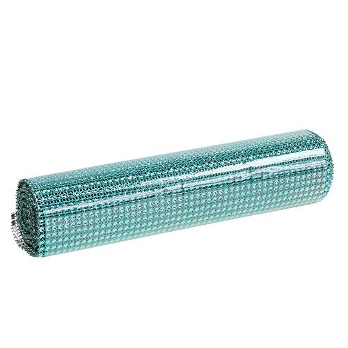 Artikel Bordløber med paljetter turkis W25cm L228cm