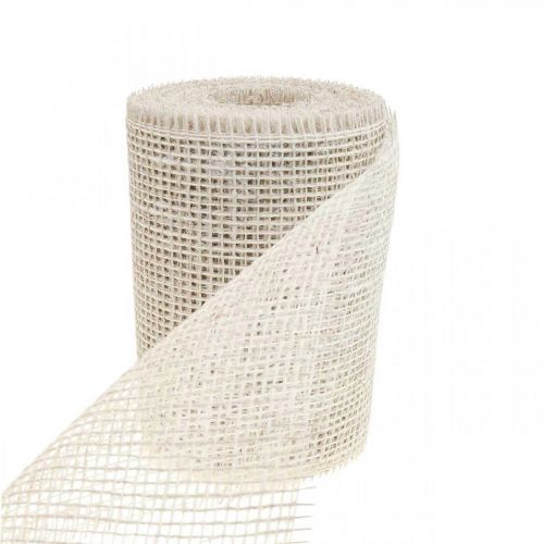 Floristik24 Bordløber jute jute bånd bordbånd hvid B15cm L10m