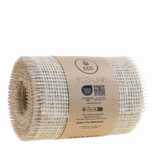 Artikel Bordløber jute jute bånd bordbånd hvid B15cm L10m