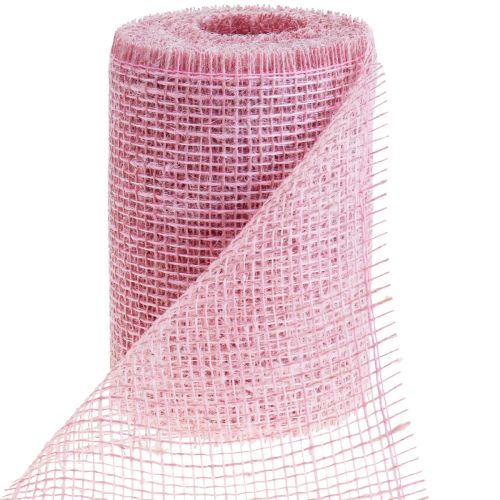 Floristik24 Bordløber jute bordbånd jutebånd lys pink 15cm 10m
