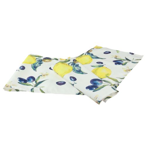 Floristik24 Bordløber citroner og oliven bordløber sommertekstil 138×32cm