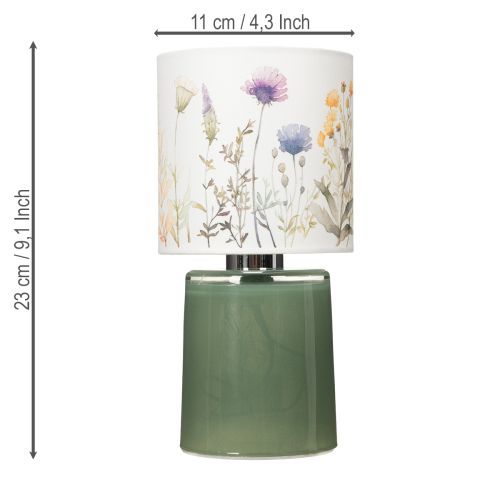Artikel LED-bordlampe med blomstermønster til stilfuld stuebelysning, 23 cm