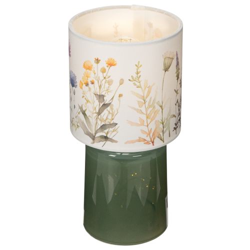 Artikel LED-bordlampe med blomstermønster til stilfuld stuebelysning, 23 cm