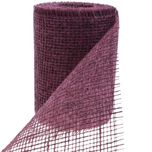 Bordløber jute bordbånd jutebånd vinrød 15cm 10m