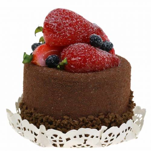 Floristik24 Dekorativ kage chokolade mad replika 7cm