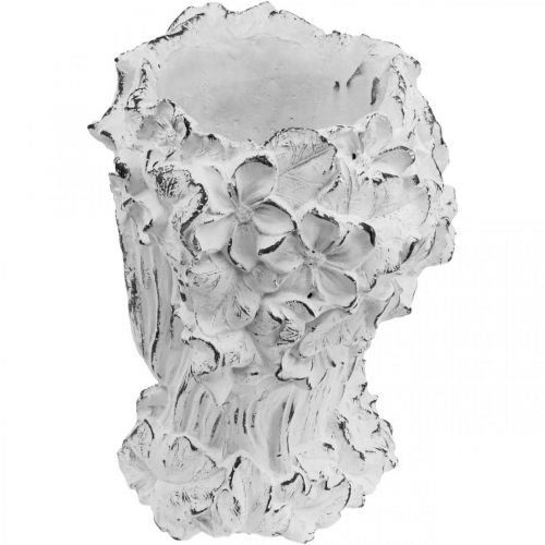 Floristik24 Plantekasse Betonplantekasse Shabby Chic Kvindehoved Hvid H34cm