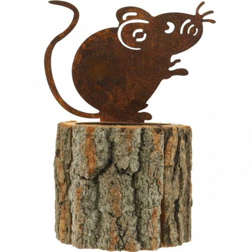 Artikel Urtepotte træ planter træ look rust mus H24cm