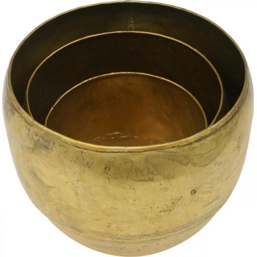Artikel Dekorative vaser metalvaser i messinglook Ø17,5/15/13 cm sæt med 3 stk.