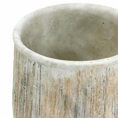 Floristik24 Plantekasse natur stribet tung Ø14cm 2 stk