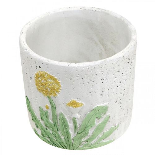 Artikel Plantekasse beton mælkebøtte sommerdekoration urtepotte Ø12,5cm H11cm 3stk