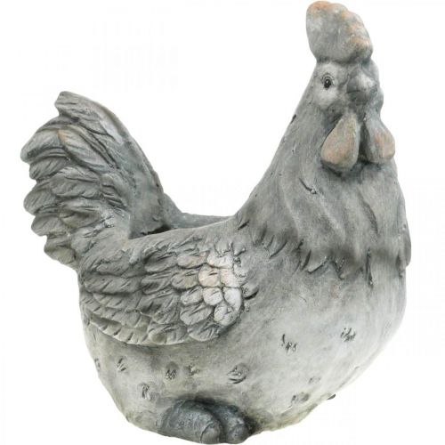 Floristik24 Kylling til udplantning, påskedekoration, plantekrukke, forår, dekorativt kyllingebeton look H30cm
