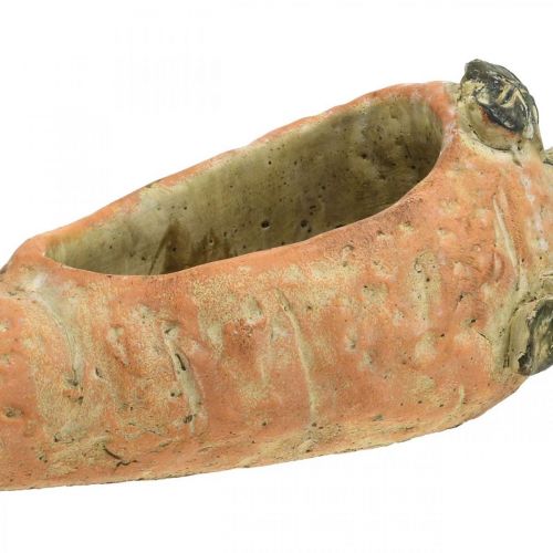 Artikel Dekorativ gulerod, betonpynt til plantning, påske, gulerodsplantepotte, forårsdekoration L28cm