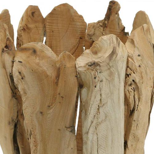Floristik24 Plantekrukke Paulownia træ, cachepot, træ dekoration H32cm Ø28cm