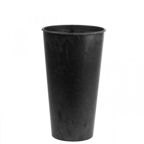 Floristik24 Gulvvase sort vase plast antracit Ø17,5cm H28cm