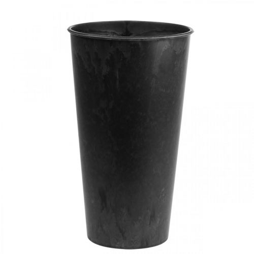 Floristik24 Gulvvase sort vase plast antracit Ø19cm H33cm