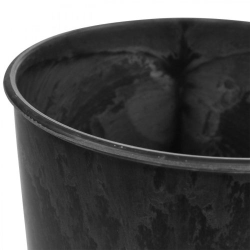 Floristik24 Gulvvase sort vase plast antracit Ø19cm H33cm