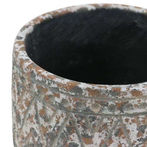 Floristik24 Planter potteplanter antik betongrå / hvid Ø11cm H10,5cm 6stk