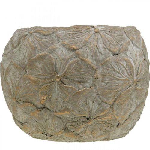 Floristik24 Urtepotte beton lille blomstermønster vintage look Ø15cm H11cm