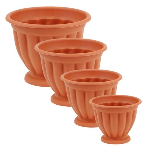 Floristik24 Plastik urtepotte med terrakottafod Ø 15 cm - 21 cm, 1 stk.