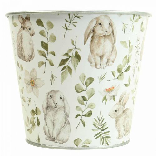 Floristik24 Bunny urtepotte påske metal cachepot Ø14cm H12,5cm