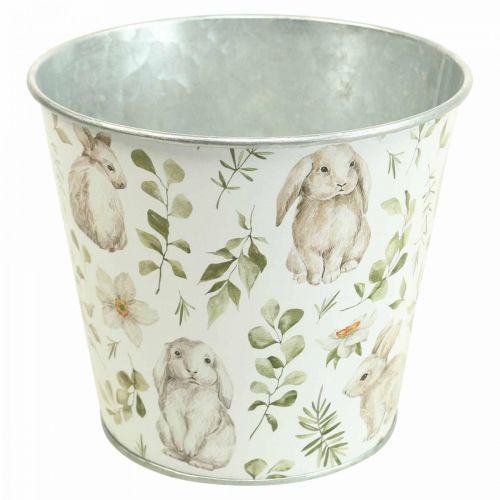 Floristik24 Bunny urtepotte påske metal cachepot Ø14cm H12,5cm