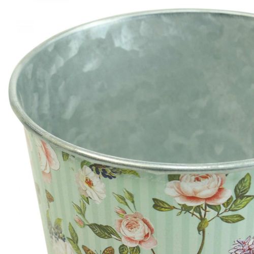 Floristik24 Urtepotte roser plantekasse metal sommer Ø12cm H10,5cm
