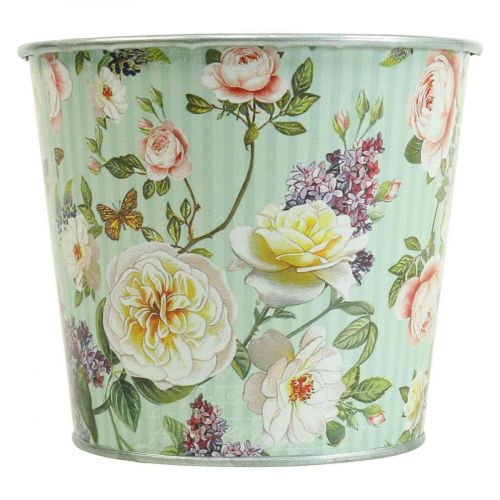 Floristik24 Urtepotte roser plantekasse metal sommer Ø12cm H10,5cm
